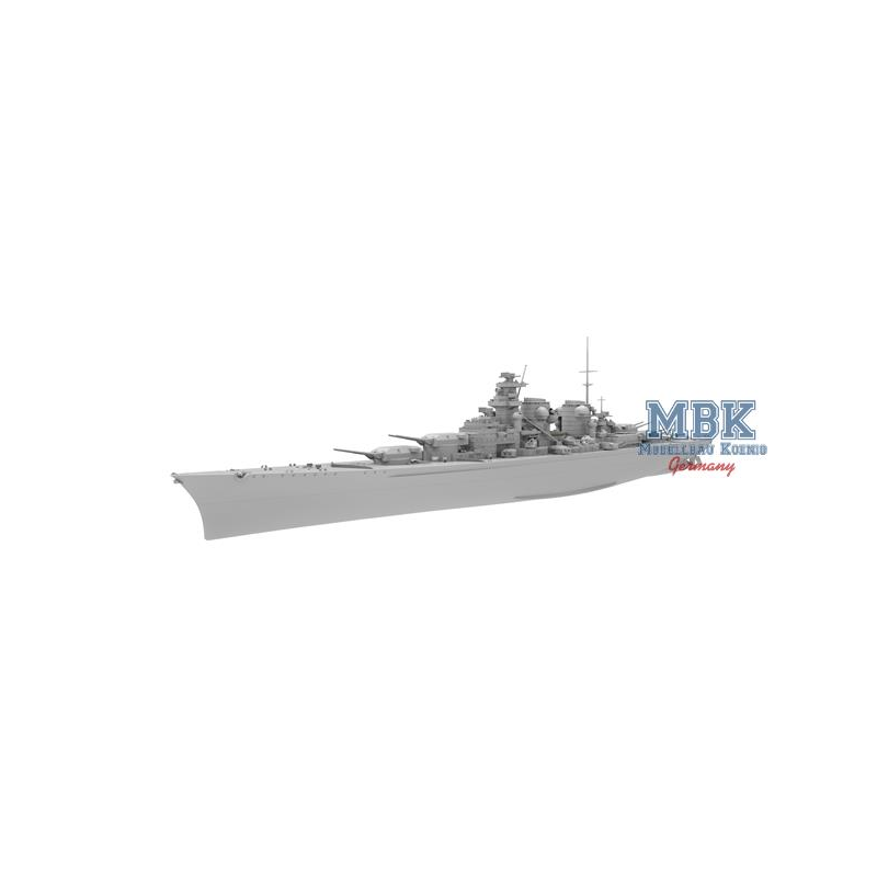 German Battleship H-Class HUTTEN-Deluxe Kit Modelboot bouwpakket