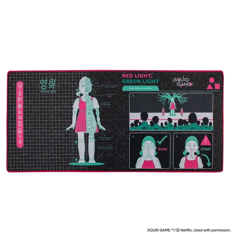 CR2542 Squid Game desk pad covered Young-Hee Blue Print