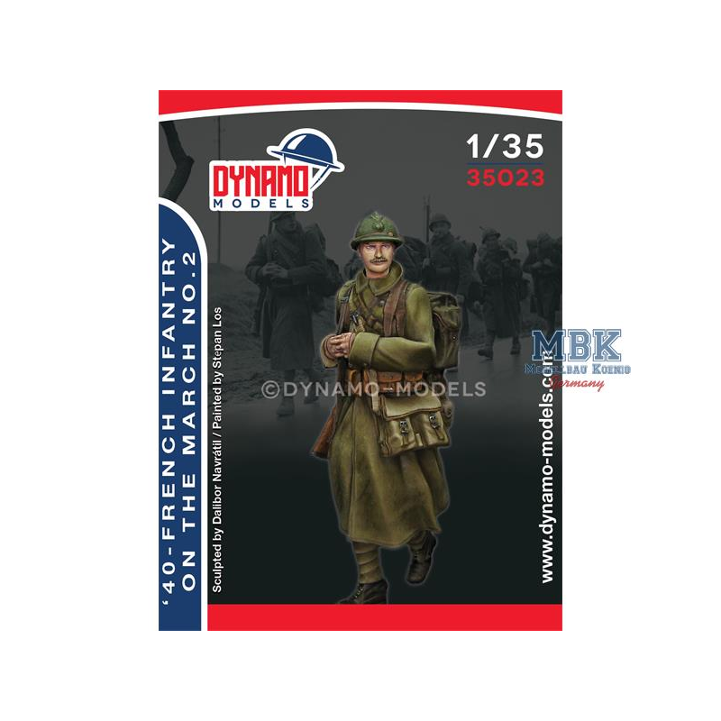 1940 - French infantry on the march 2 Figuren 