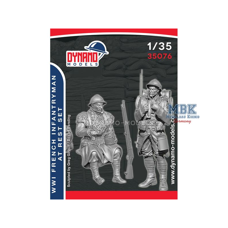 WWI French Infantryman at Rest Set Figuren 