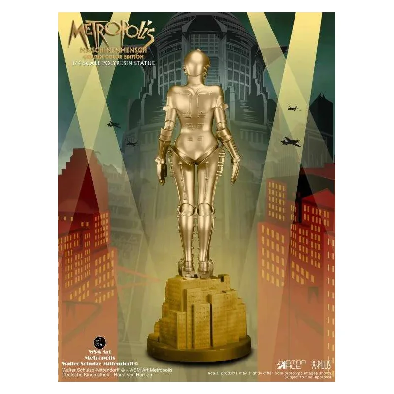 Metropolis Maschinenmensch Gold 1/4 Resin Statue Figuren