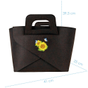 Felt bag transformer WP MERCHANDISE Picnic in Sunflowers, 39.5 cm WP Merchandise