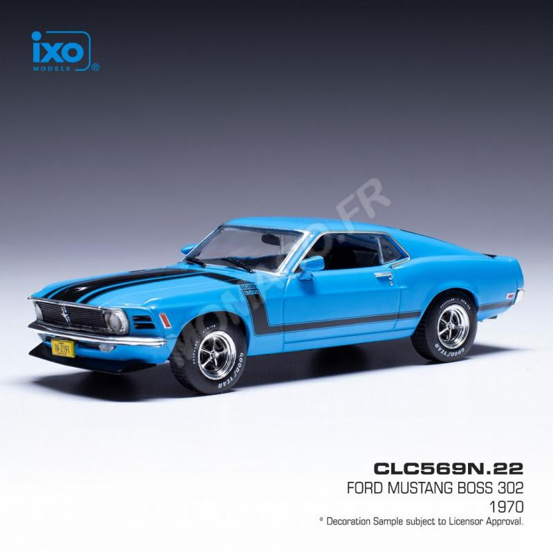 FORD MUSTANG BOSS 302 1970 BLUE Miniatuur 