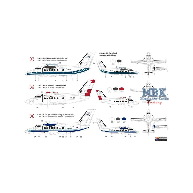Let L-420 “Turbolet” Modelvliegtuigen