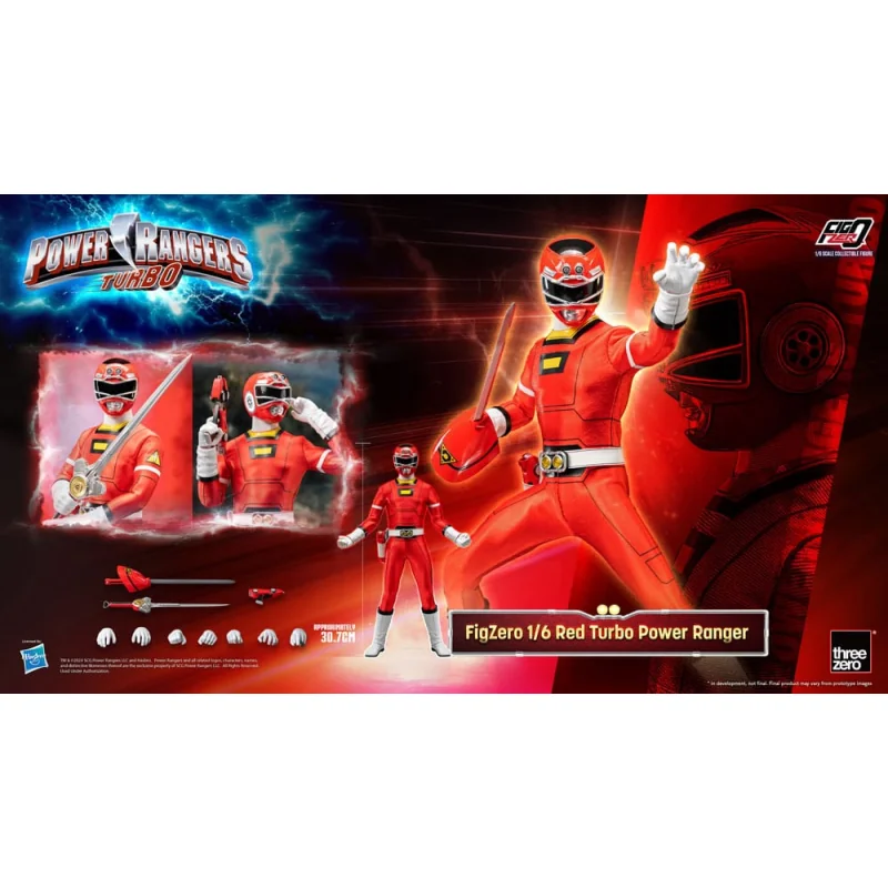 Power Rangers Turbo Figure FigZero 1/6 Red Turbo Power Ranger 30 cm