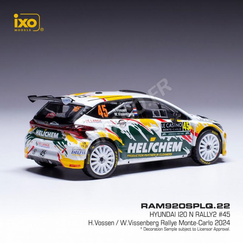 HYUNDAI I20 N RALLYE 2 45 VOSSEN/VISSENBERG WRC RALLYE MONTE-CARLO 2024 Miniatuur van auto's