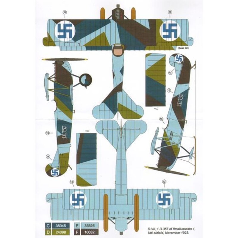 2 decal versions : Fokker D.VII in the Finnish Service