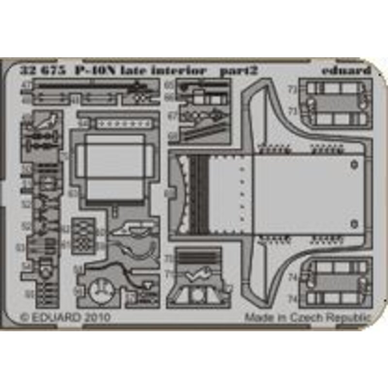 Curtiss P-40N Warhawk late interior (self adhesive) (designed to be assembled with model kits from Hasegawa)