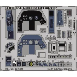 BAC/EE Lightning F.2A interior (self adhesive) PRE-PAINTED IN COLOUR! (designed to be assembled with model kits from Trumpeter)