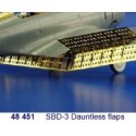 Douglas SBD-3 Dauntless flaps (designed to be assembled with model kits from Hasegawa)