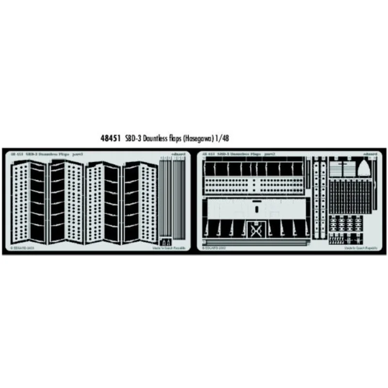 Douglas SBD-3 Dauntless flaps (designed to be assembled with model kits from Hasegawa)