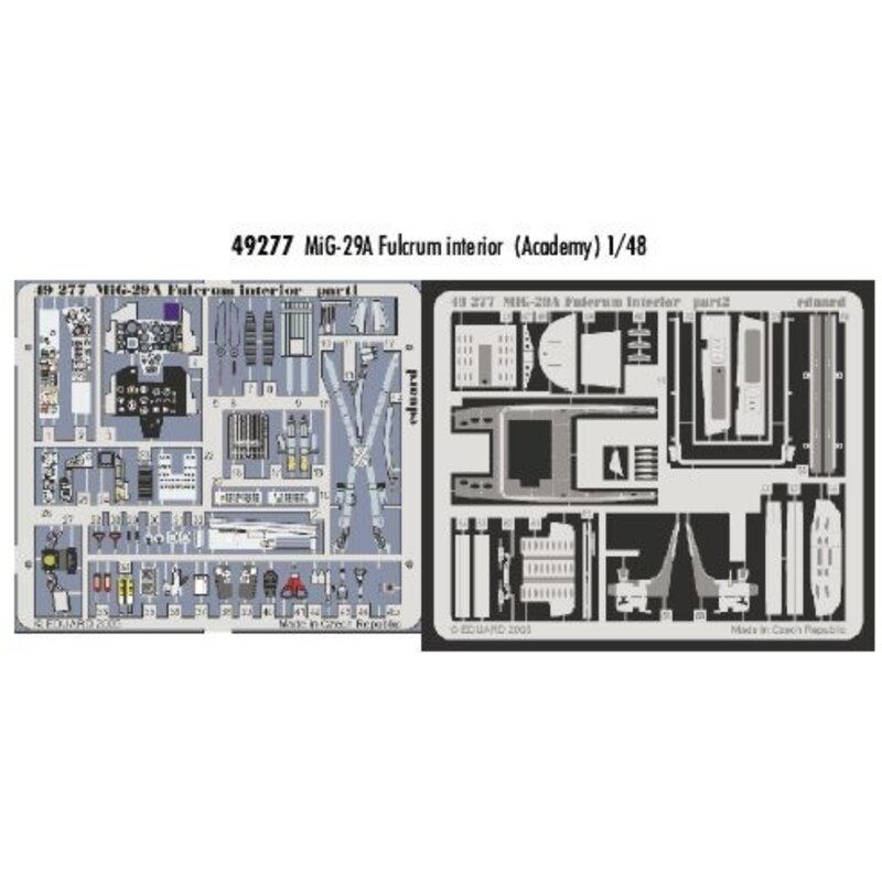 Mikoyan MiG-29A Fulcrum interior PRE-PAINTED IN COLOUR! (designed to be assembled with model kits from Academy)