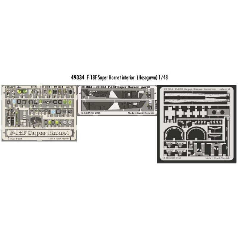 McDonnell Douglas F/A-18F Super Hornet interior PRE-PAINTED IN COLOUR! (designed to be assembled with model kits from Hasegawa)