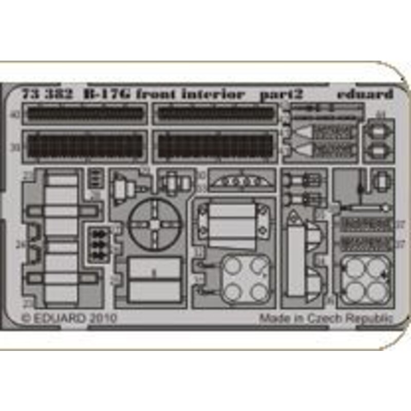 Boeing B-17G Flying Fortress front interior (designed to be assembled with model kits from Revell)