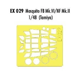 de Havilland Mosquito Mk.VI/NF.II (designed to be assembled with model kits from Tamiya) (made from yellow Kabuki tape produced 