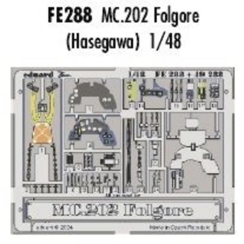 Macchi C.202 PRE-PAINTED IN COLOUR! (designed to be assembled with model kits from Hasegawa) This Zoom set is a simplified versi