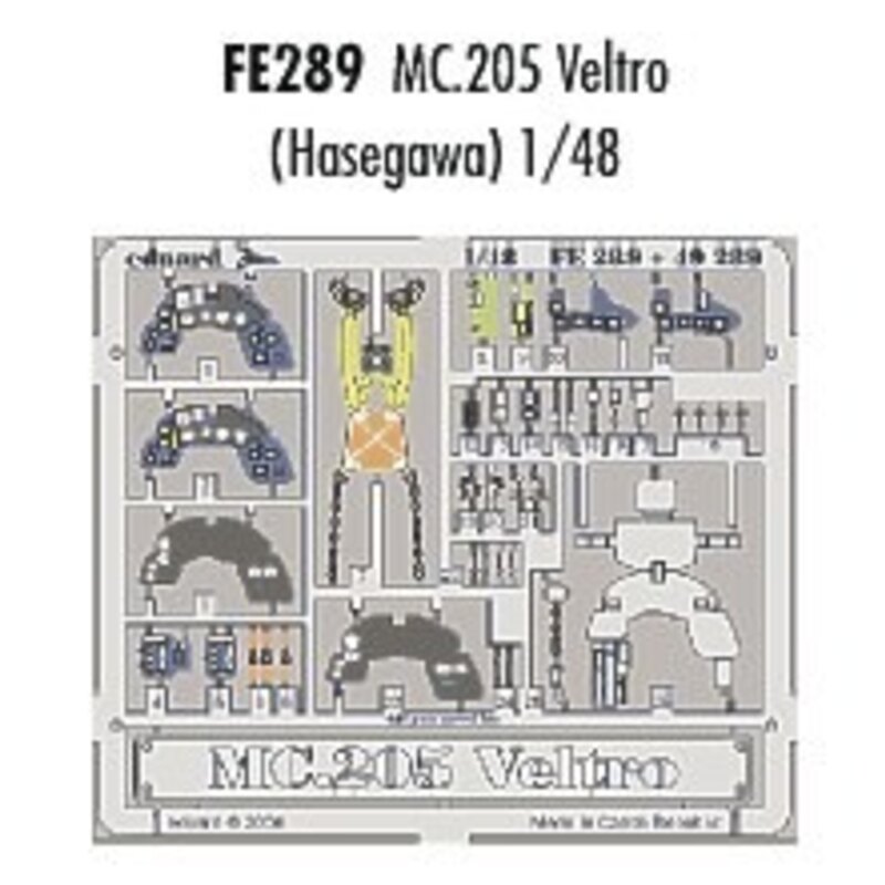 Macchi C.205 Veltro PRE-PAINTED IN COLOUR! (designed to be assembled with model kits from Hasegawa) This Zoom set is a simplifie