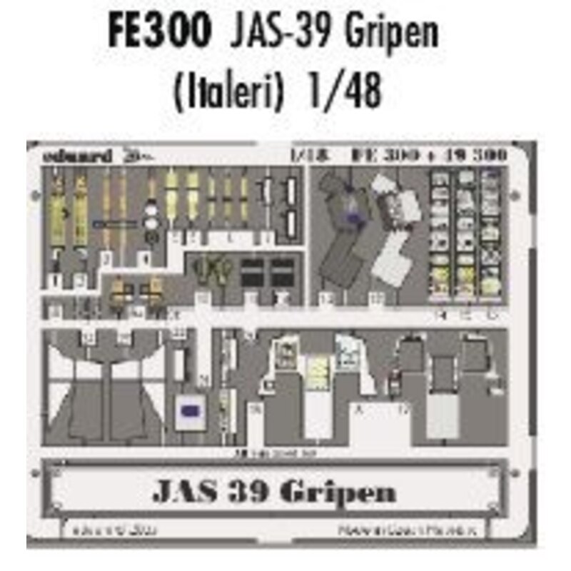 Saab JAS-39 Gripen PRE-PAINTED IN COLOUR! (designed to be assembled with model kits from Italeri) This Zoom set is a simplified 