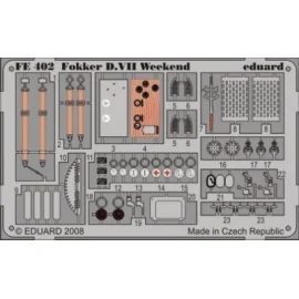 Fokker D.VII PRE-PAINTED IN COLOUR! (designed to be assembled with model kits from Eduard Weekend) This Zoom set is a simplified