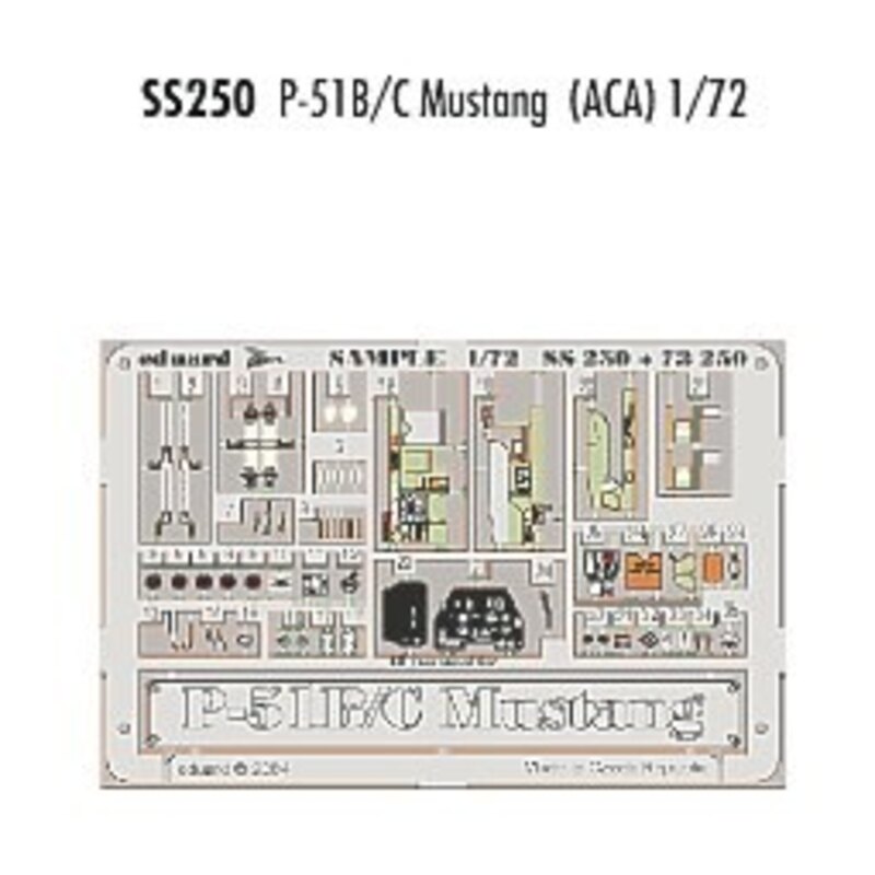 North American P-51B/C Mustang PRE-PAINTED IN COLOUR! (designed to be assembled with model kits from Academy) This Zoom set is a