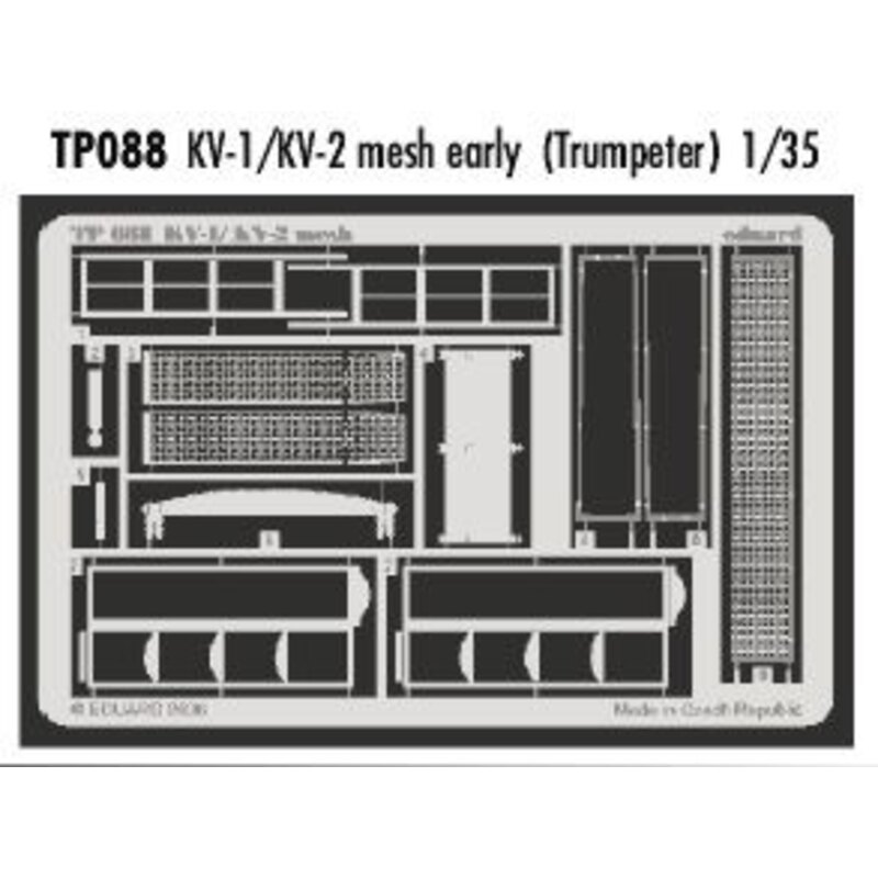 KV-1/KV-2 mesh early (designed to be assembled with model kits from Trumpeter)