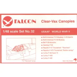 USAAF Fighters WWII. Seversky P-35 (designed to be assembled with model kits from Hobbycraft) Republic P-47D Thunderbolt Bubble 