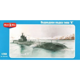 K-21 WWII Soviet submarine Modelboot bouwpakket