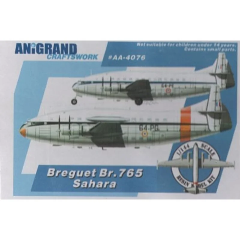 Bregeut Br.765 Sahara. Military freighter version of Deux-Ponts. Includes bonus kits of the Mirage G8-01 / Sub-Ouest SO.4000 / L