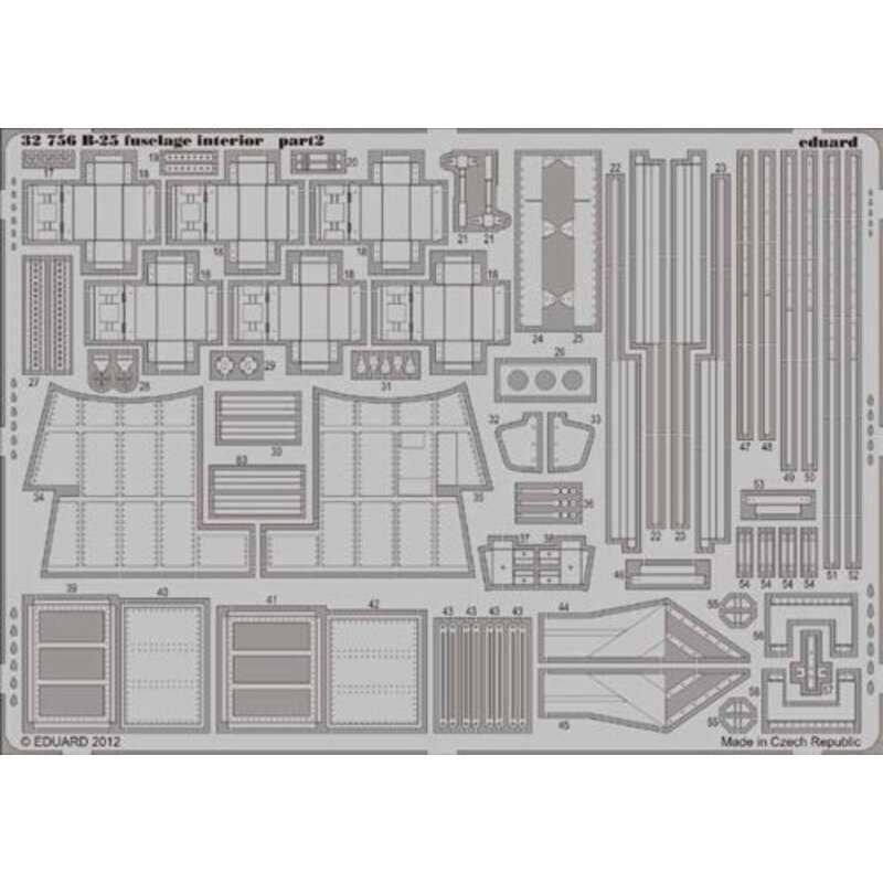 North-American B-25J Mitchell fuselage interior (designed to be used with Hong Kong Models kits) 