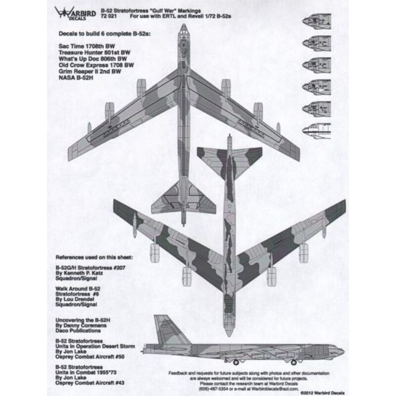 Gulf War Boeing B-52 Stratofortress with nose Art and NASA B-52