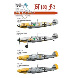 Eagle Cal Sticker Sticker Messerschmitt Bf 109f 2 Includes Yello
