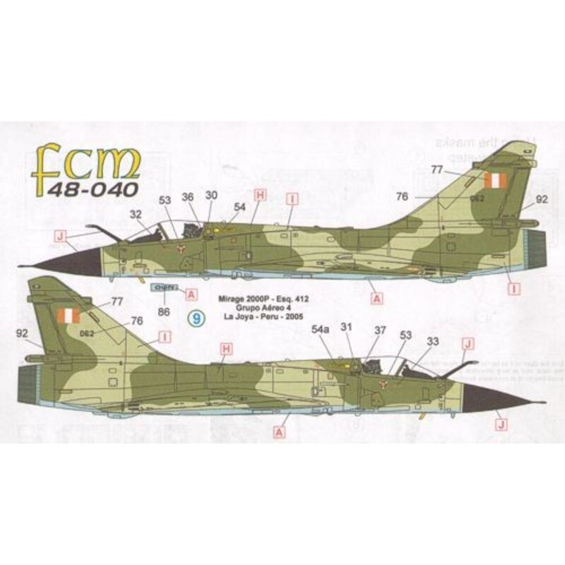 Dassault Mirage 2000B, C, 5F, D, N (9) C 4647 and D; 4933 FAB Brasil AF 2007; 5-OZ EC 2/005; 5F 2-EB EC 1/003 Cigognes 2010; B 5