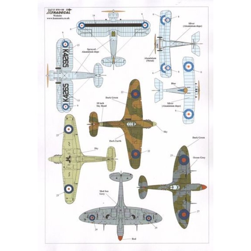 RAF 111 Squadron History 1918 - 2011 (9) Nieuport N.24 bis B3592 Reg. Grobby, Demoiselle, Palestine 1918; Gloster Gauntlet II 