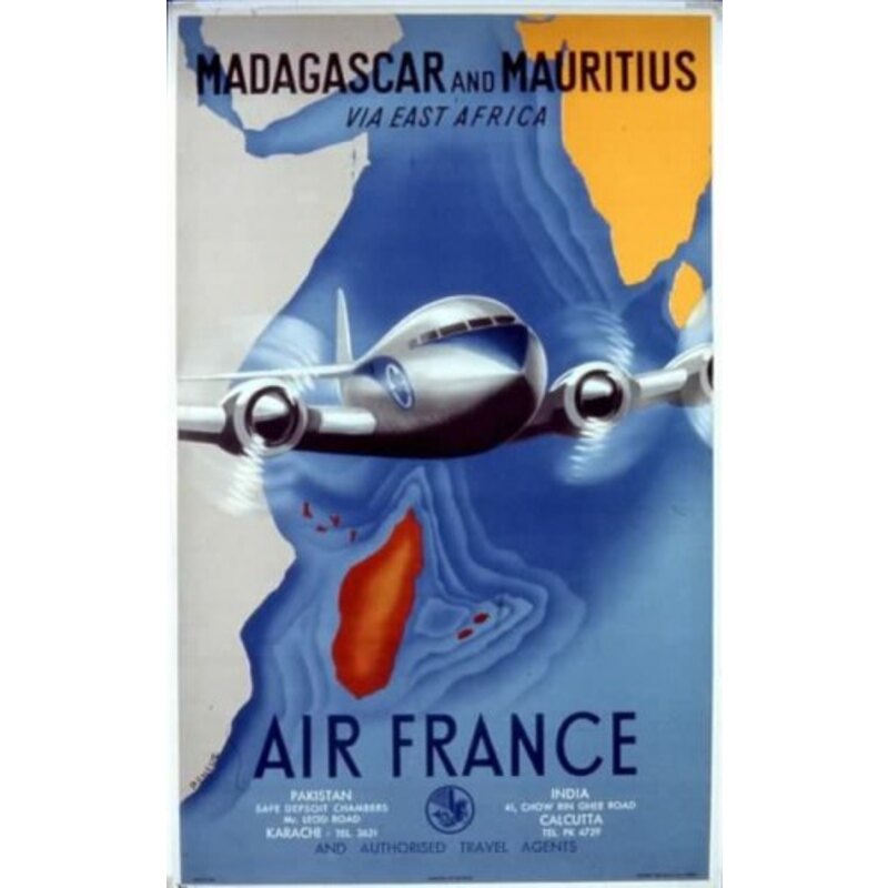 Air France - Madagascar and Mauritius- Renluc 1950 