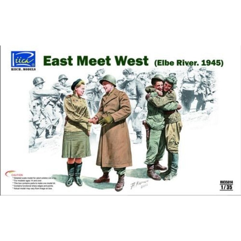 East meet West (Elbe River. 1945)