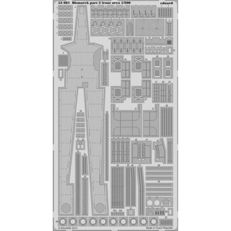 Bismarck part 2 - front area 1/200 (designed to be used with Trumpeter kits)