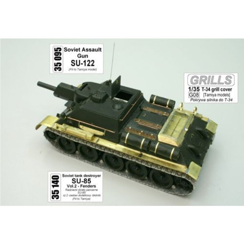 SU-122 assault gun (designed to be assembled with model kits from Tamiya)