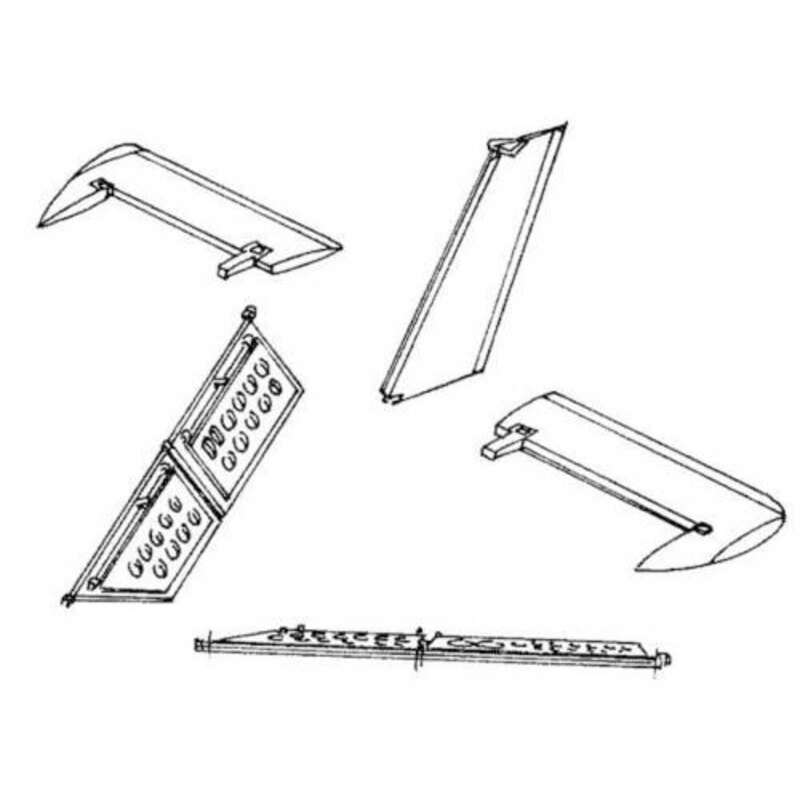 BAC/EE Lightning separate control surfaces (designed to be assembled with model kits from Airfix)