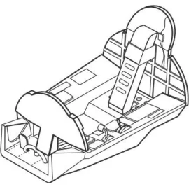 Hawker Hunter - interior set. Set contains color photo-etched parts resin parts such as seat control stick sidewalls floor and i