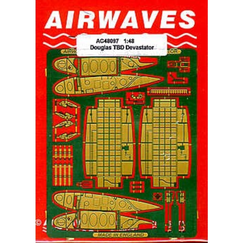 Douglas TBD Devastator Wingfold cockpit etc (designed to be used with Monogram and Revell kits) 1/48 - Airwaves C480