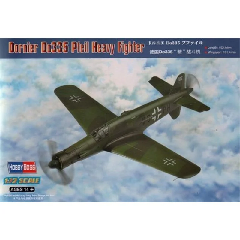 Dornier Do 335 Pfeil Heavy Fighter 1/72 - Hobby Boss 80293