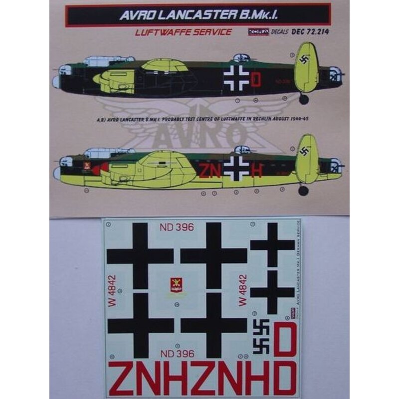 Avro Lancaster BMkI Luftwaffedesigned to be used with Airfix , Hasegawa and Revell kits