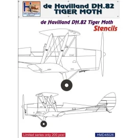 de Havilland DH.82 Tiger Moth stencils kits for 4 sets