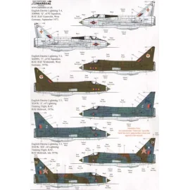 EE/BAC Lightning T.4/T.5 Part 2 (11) Mk.T.4 XM992/Z 111 Sqn RAF Wattisham 1960s - XM968/Q 92 Sqn RAF Gutersloh 1973 - XM995/T 92