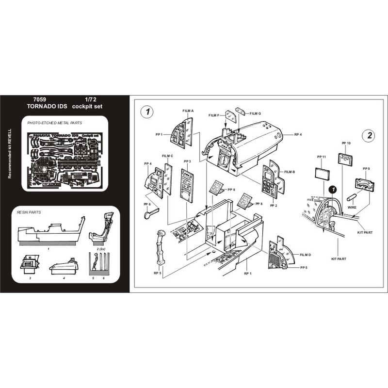 Panavia Tornado IDS cockpit (designed to be assembled with model kits from Revell)