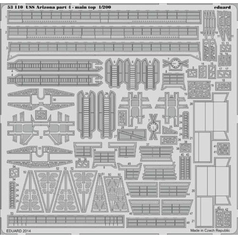 U.S.S. Arizona part 4 - main top 1/200 (designed to be used with Trumpeter kits) [U.S.S. Arizona BB-39 1941]