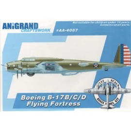 Boeing B-17B / B-17C / B-17D Includes bonus kits Beechcraft Staggerwing thesis, Bowlus XCG-7, and Ryan FR-1 Fireball.