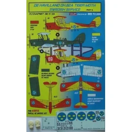 de Havilland Tiger Moth Swedish share DH.82A Service 2 (designed To Be Farming with Airfix, Pavla Models and AZ Model kits)