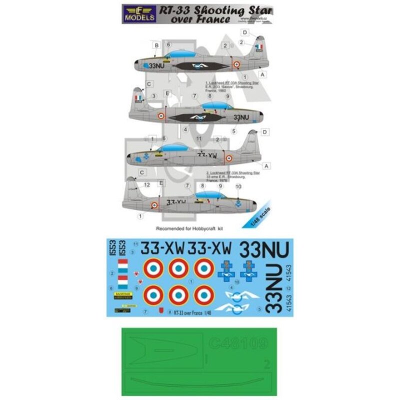 RT-33 Shooting Star over France (designed To Be Farming with Hobbycraft kits)