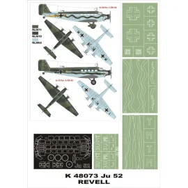 Junkers Ju 52/2 canopy 3M mask (exterior and interior) + 4 insignia masks (designed to Be Farming with Revell kits)